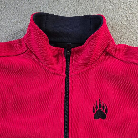 Men's Large Duluth Trading Co. Alaskan Hardgear 1/4 zip pullover, red and black - Picture 3 of 5